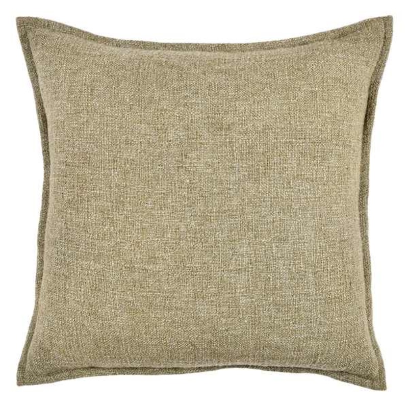 2-Pack Green Two-Toned Woven Throw Pillow with Flange, 18″
