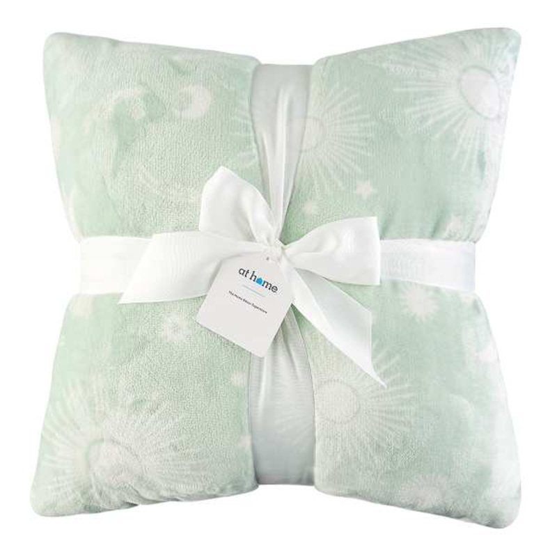 2-Pack Moon Stars Sun Sage Poly Filled Throw Pillows, 18″