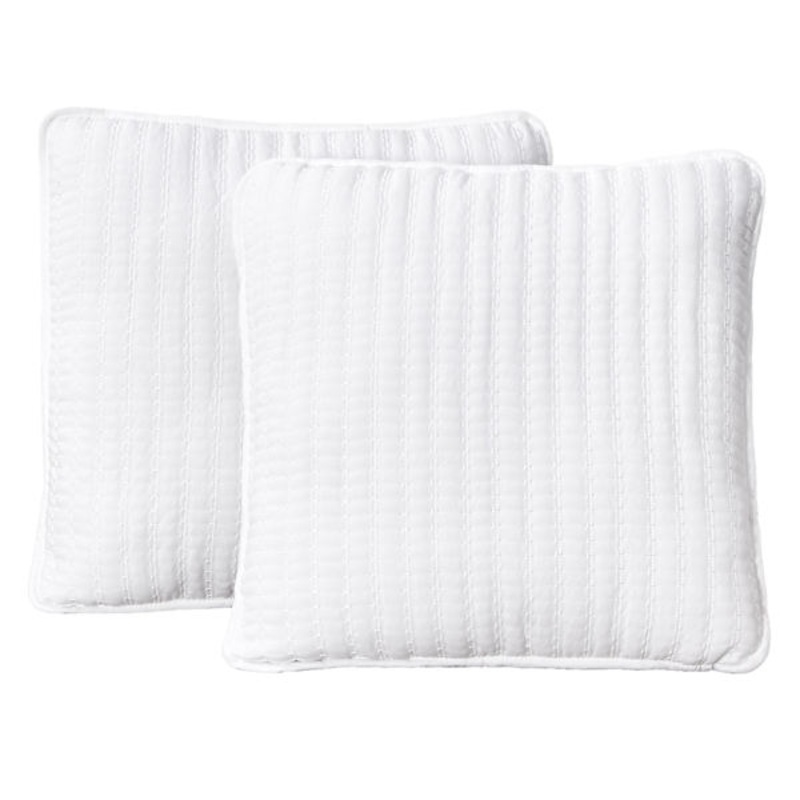 2-Pack White Washed Microfiber Throw Pillows, 18″