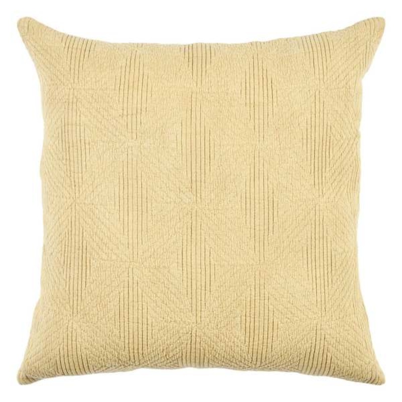 2-Pack Yellow Cotton Matelasse Throw Pillows, 18″