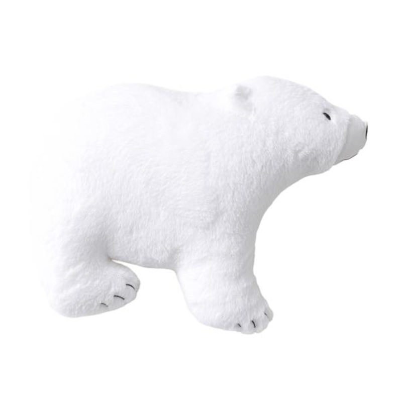 Arctic Wonderland Polar Bear Shaped Throw Pillow, 16×13