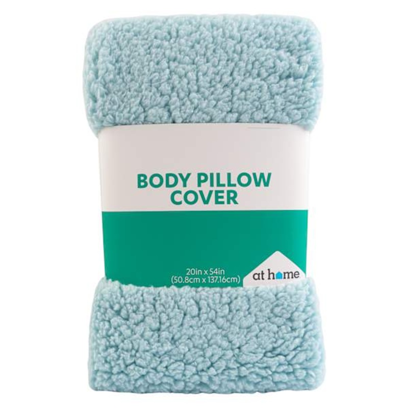 Blue Sherpa Body Pillow Cover, 20×54