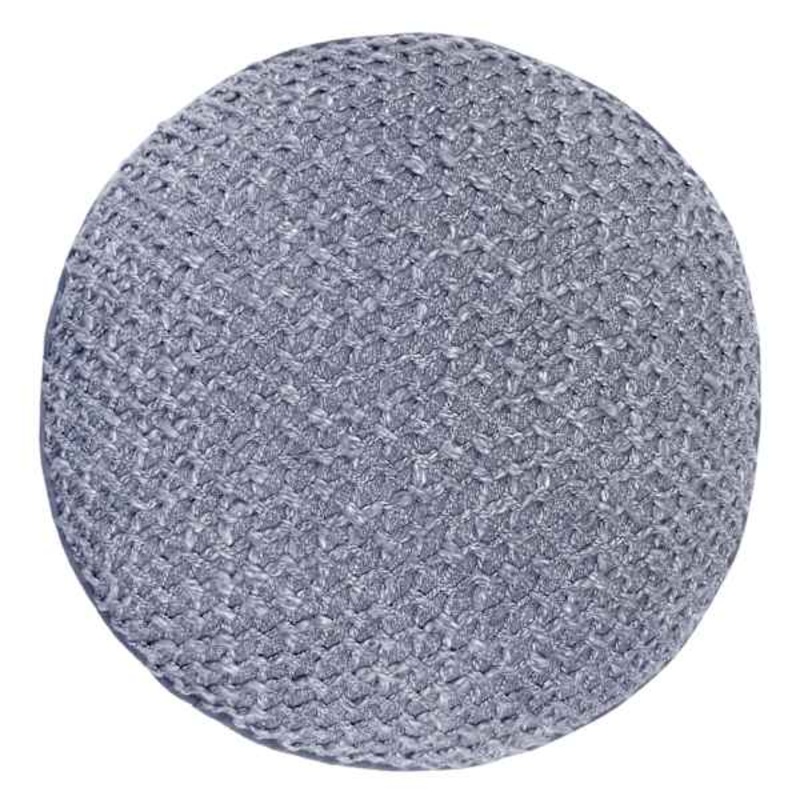 Blue Woven Round Throw Pillow, 16″