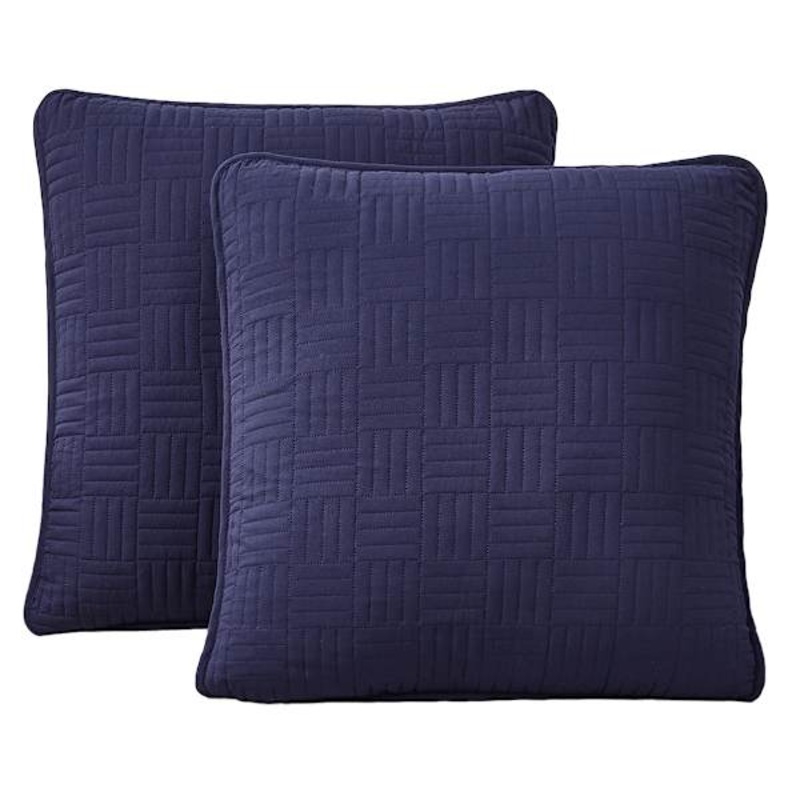 Crosby St. 2-Pack Navy Blue Washed Microfiber Throw Pillows, 24″