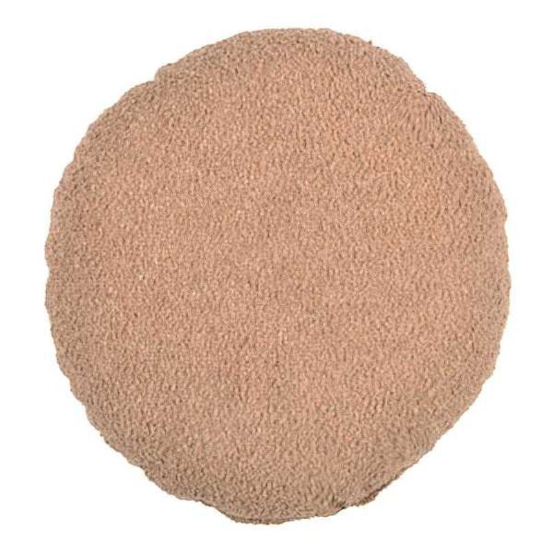 Crosby St. Brown Soft Textured Boucle Round Throw Pillow, 16″