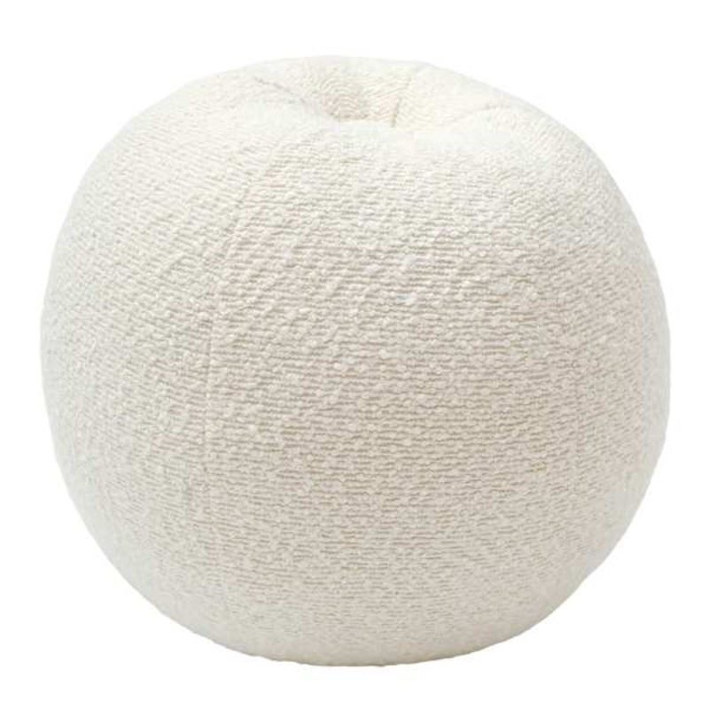 Crosby St. Cream Ball Shaped Throw Pillow, 12″
