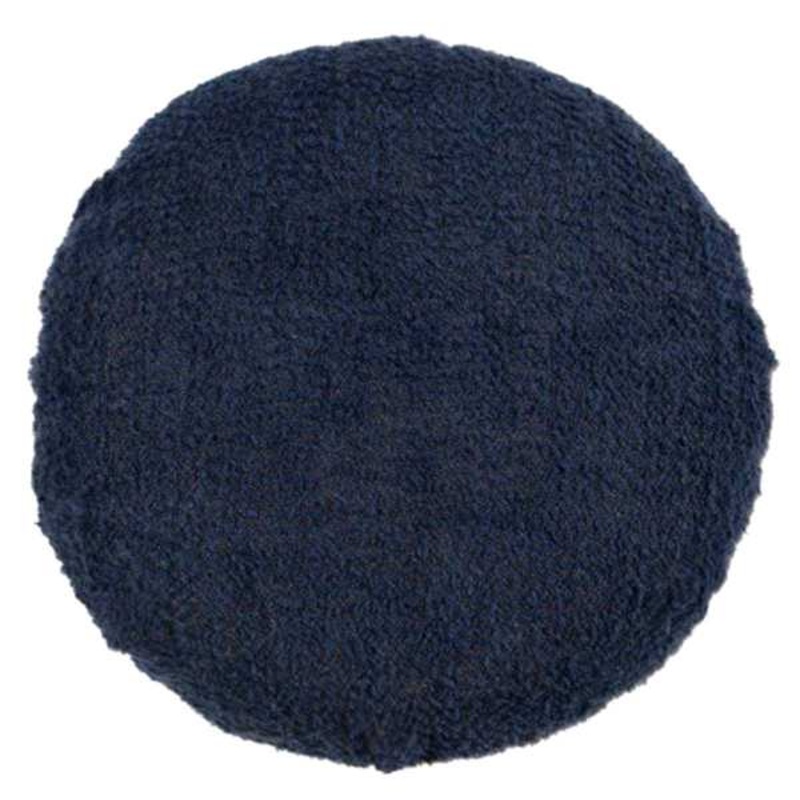 Crosby St. Navy Blue Soft Textured Boucle Round Throw Pillow, 16″
