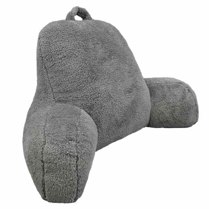 Dark Grey Sherpa Backrest, 13×20