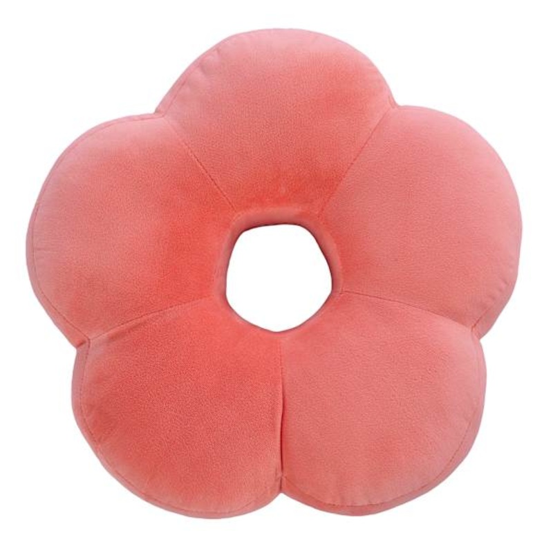 Donut Flower Shaped Throw Pillow, 16″