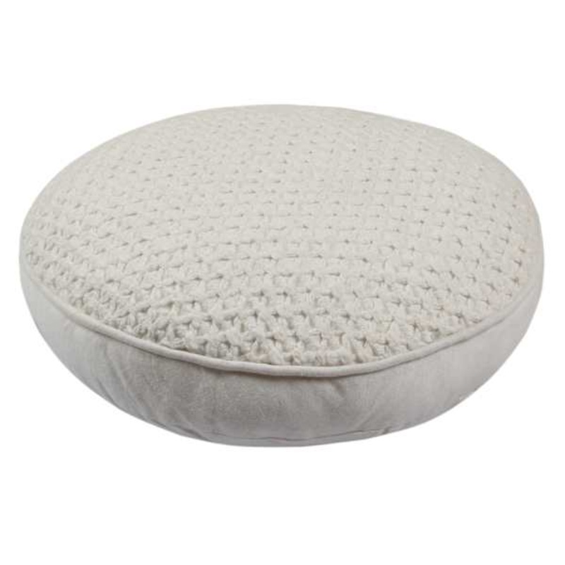 Green Woven Round Throw Pillow, 16″