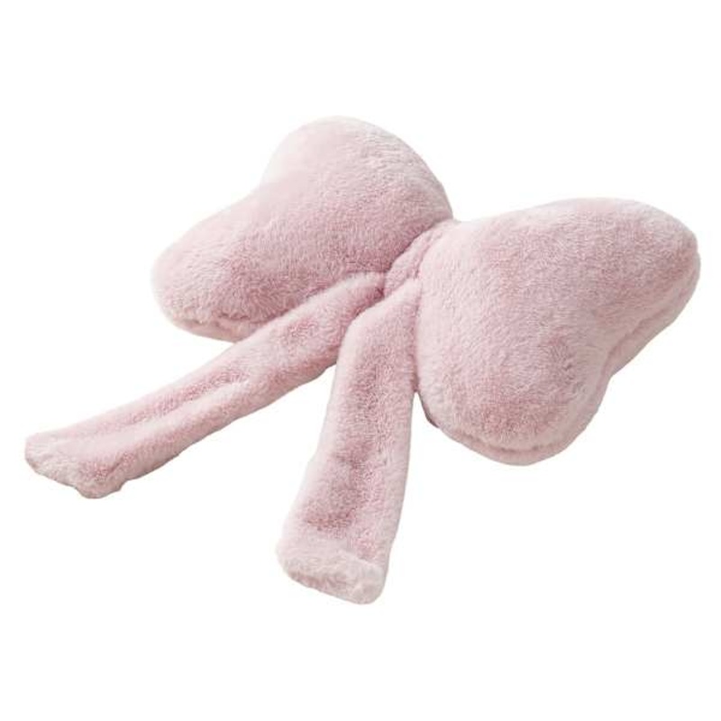 Light Pink Bow Shaped Throw Pillow