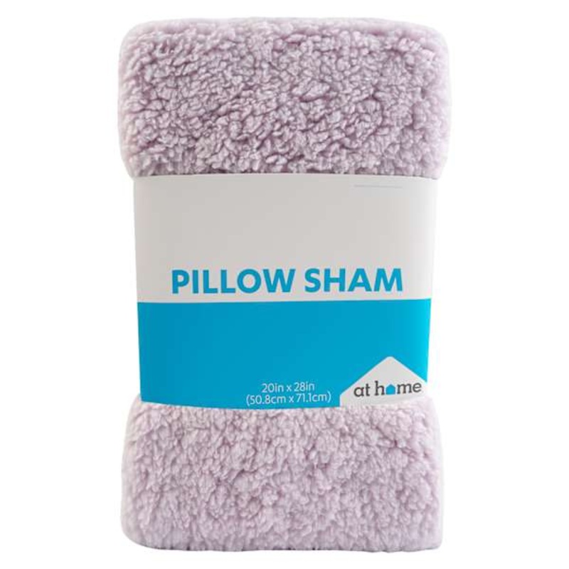 Lilac Sherpa Pillow Sham, 20×28