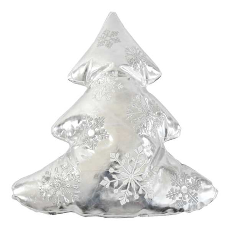 Metallic Tree Shaped Throw Pillow, 21×19