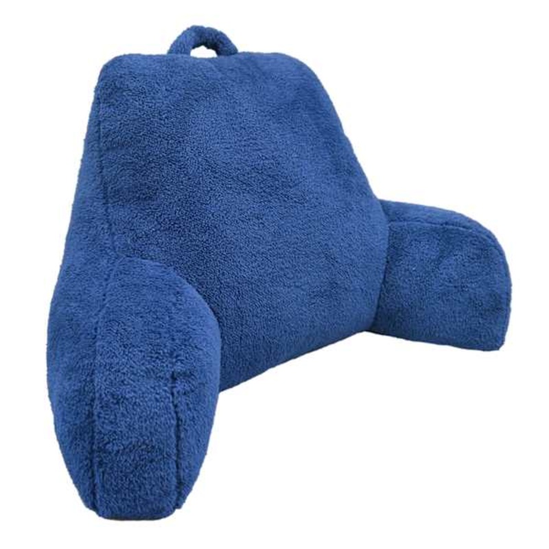 Navy Blue Sherpa Backrest, 13×20