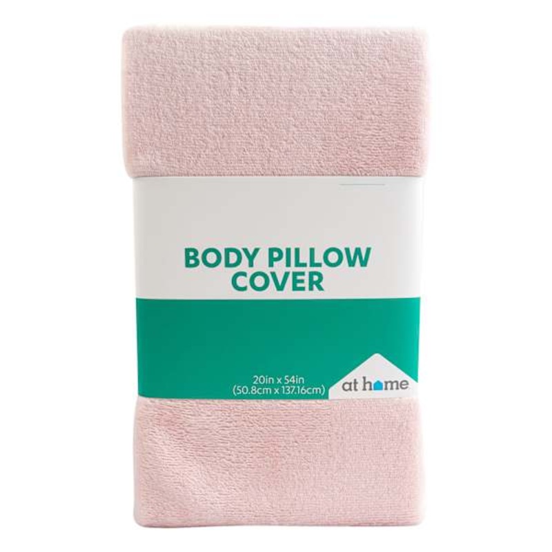 Pink Plush Body Pillow Cover, 20×54