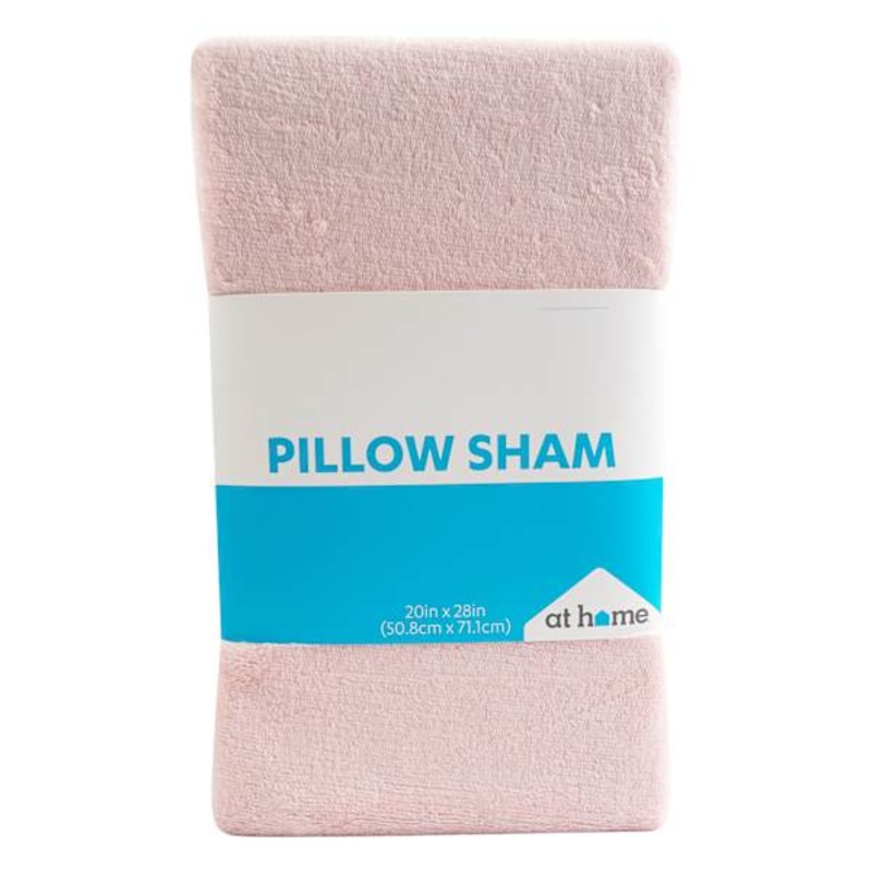 Pink Plush Pillow Sham, 20×28
