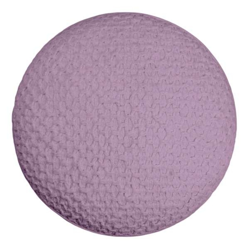 Purple Woven Round Throw Pillow, 16″