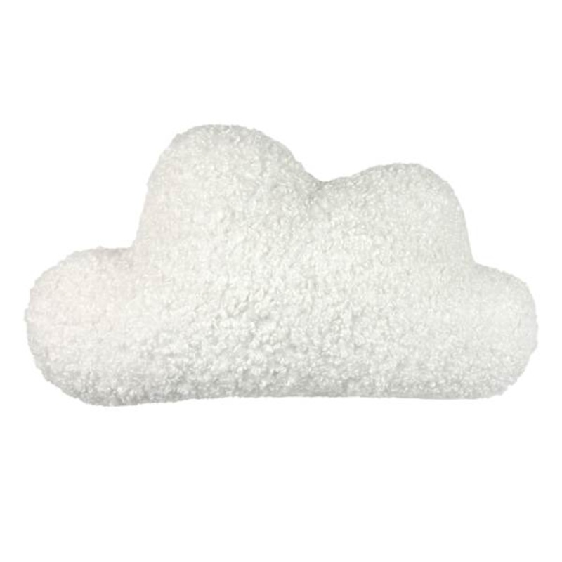 White Cloud Boucle Shaped Throw Pillow, 10×16