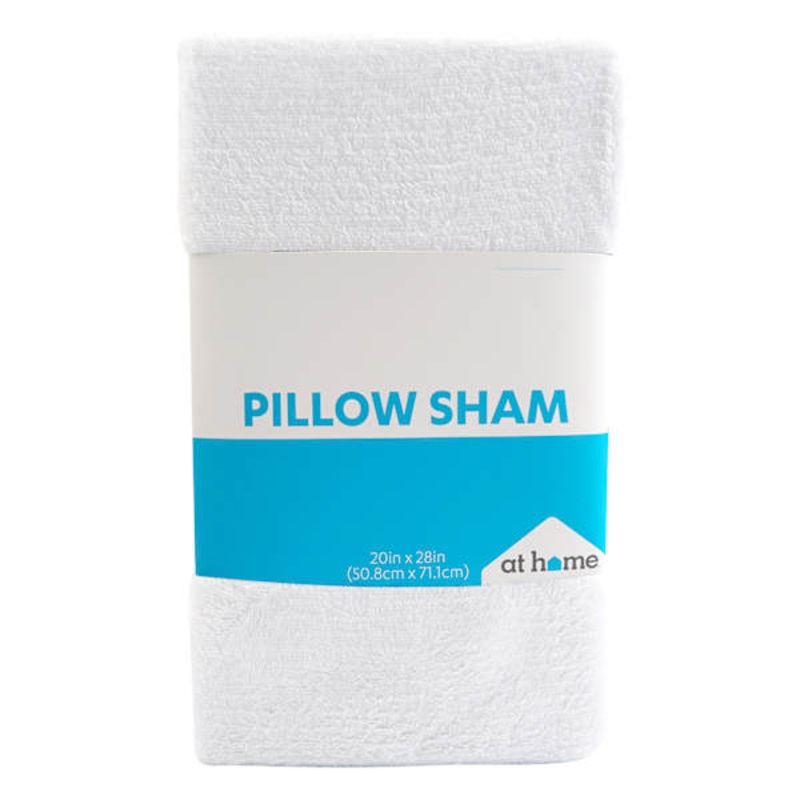 White Plush Pillow Sham, 20×28