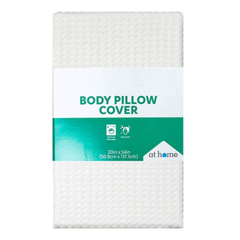 White Waffle Body Pillow Cover, 20×54