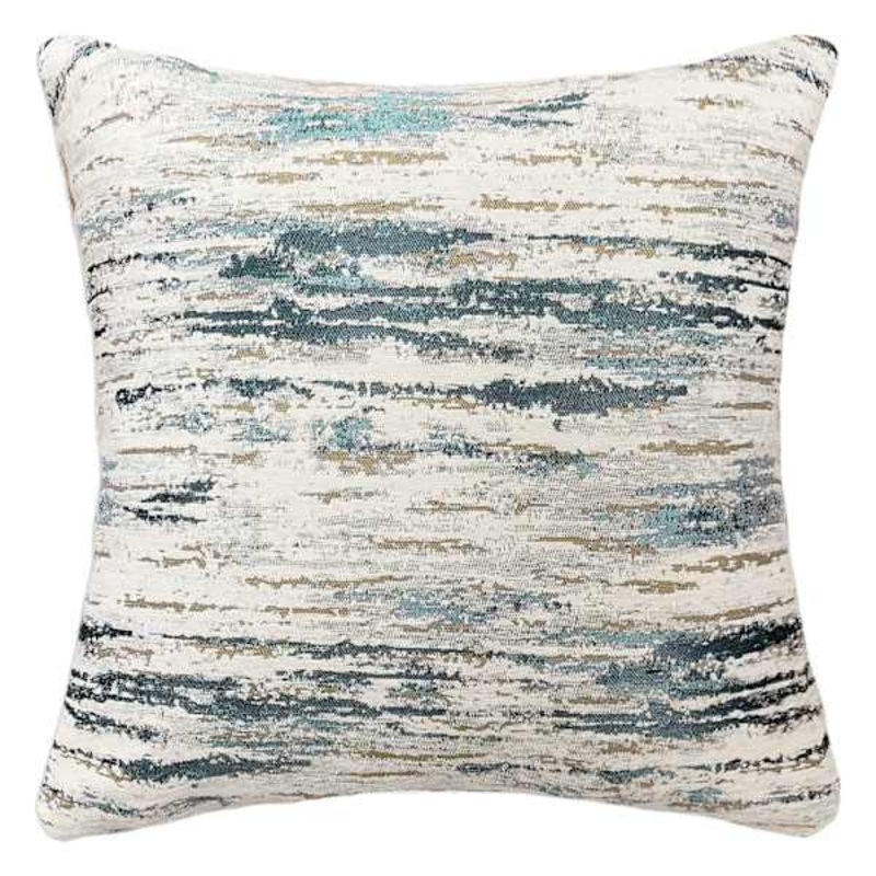 Aqua Oasis Woven Throw Pillow, 18″