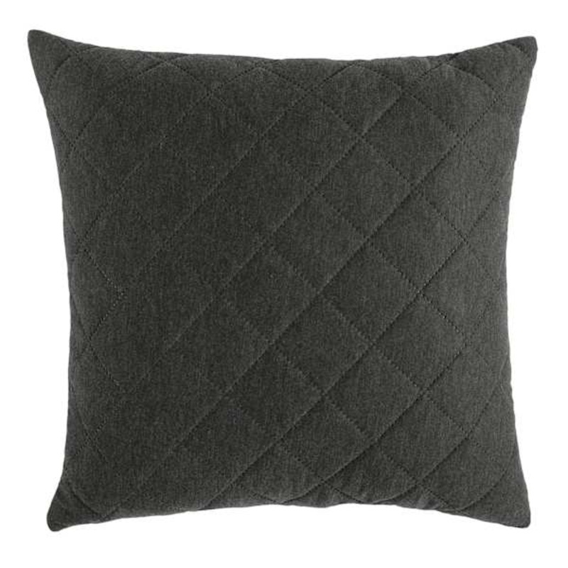 Black Embossed Jersey Throw Pillow, 18″