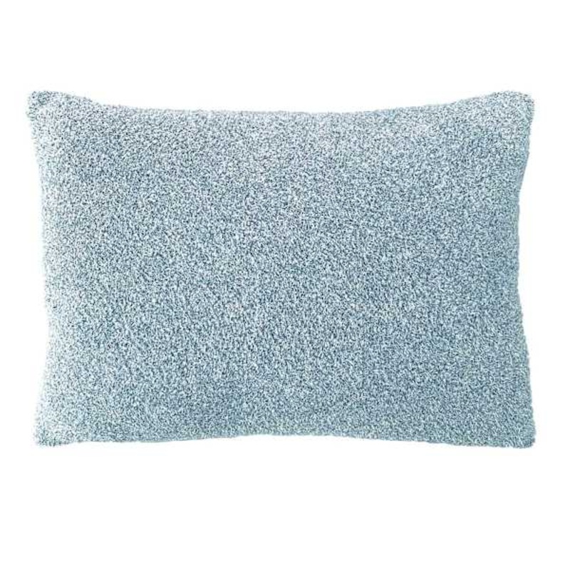 Blue Heathered Cozy Plush Throw Pillow, 14×20