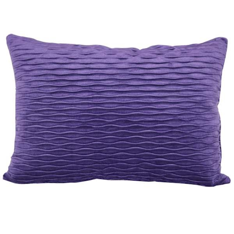 Blue Ripple Textured Plush Throw Pillow, 14×20