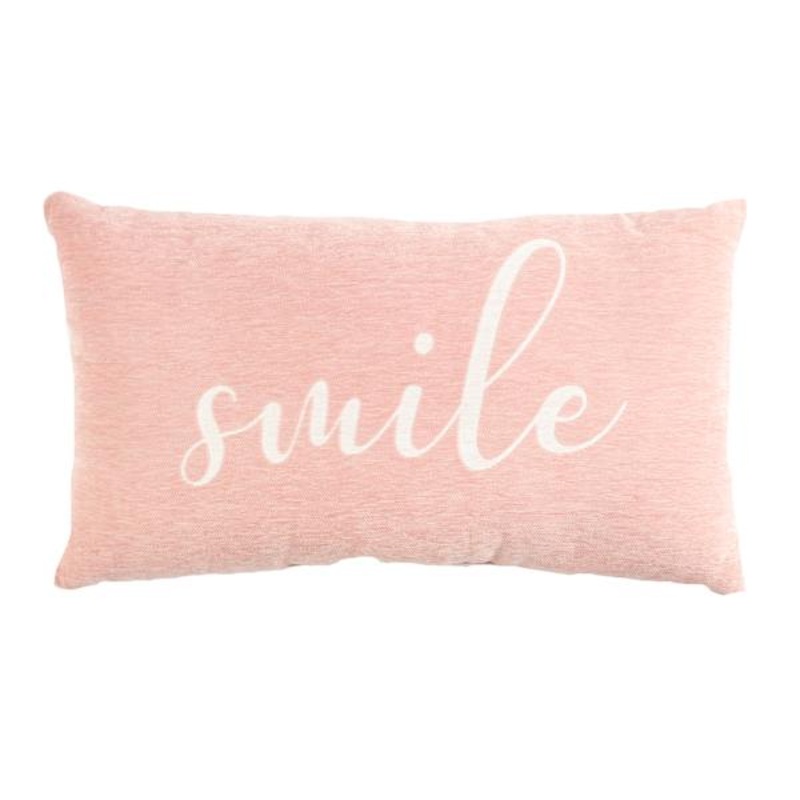 Blush Love Chenille Oblong Throw Pillow, 14×24