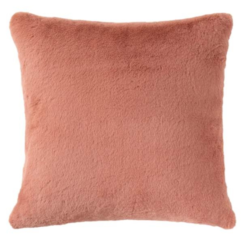 Bristol Blush Faux Fur Throw Pillow, 18″