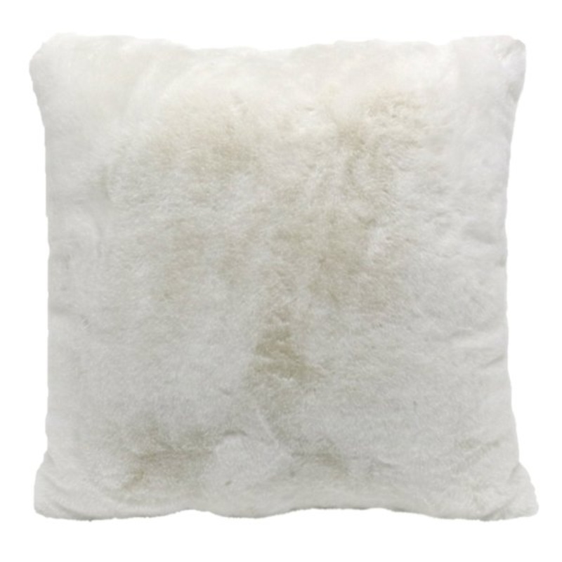 Bristol White Faux Fur Oversized Pillow, 24″