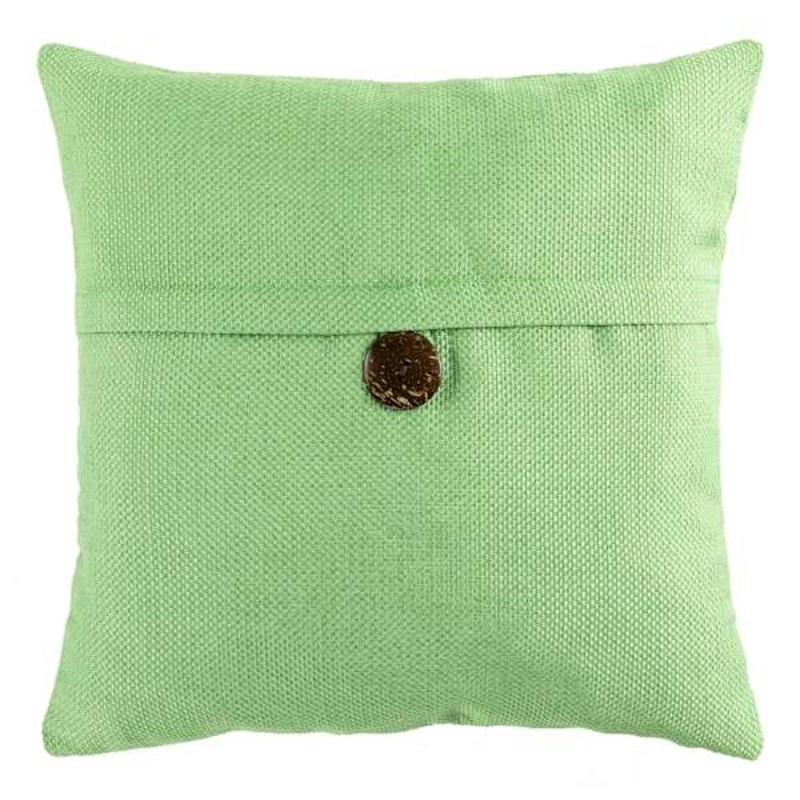 Clayton Spring Green Coconut Button Throw Pillow, 20″