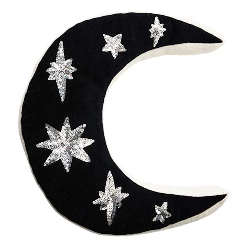 Crescent Moon Shaped Throw Pillow, 13″