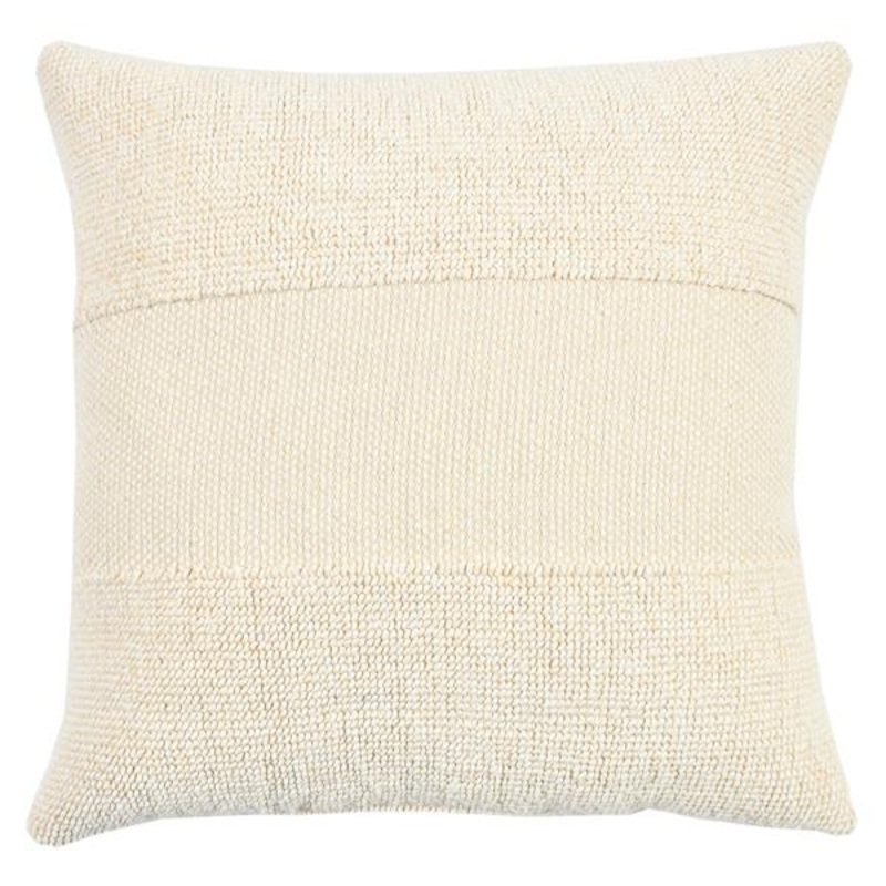 Crosby St. Beige Two-Toned Woven Throw Pillow, 18″