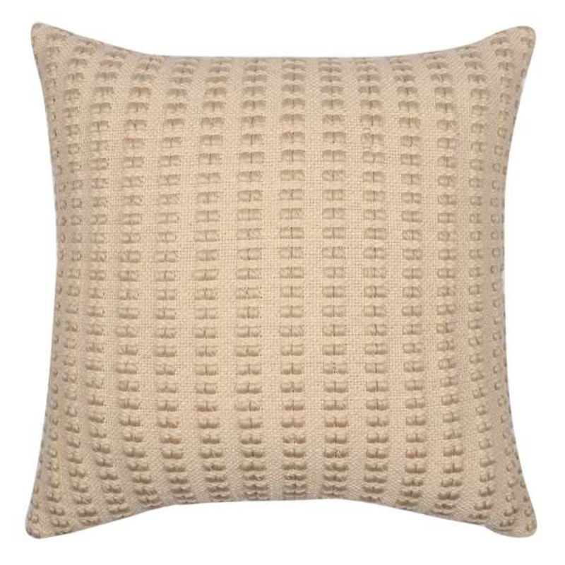 Crosby St. Beige Woven Throw Pillow, 18″