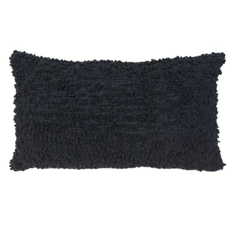 Crosby St. Black Boucle Throw Pillow, 14×24
