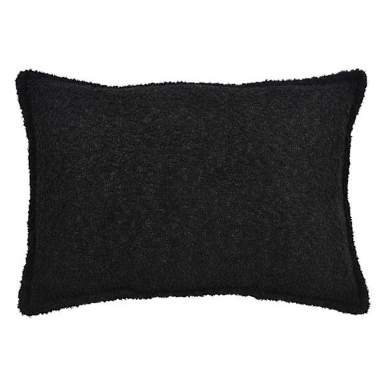 Crosby St. Black Soft Textured Boucle Throw Pillow, 14×20