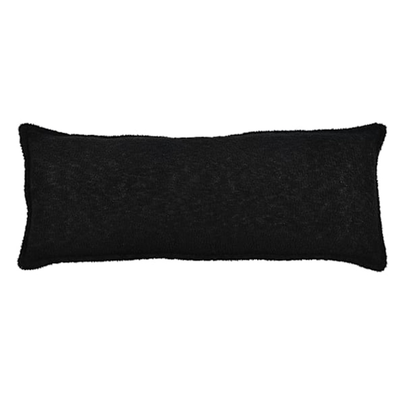 Crosby St. Black Soft Textured Boucle Throw Pillow, 14×36