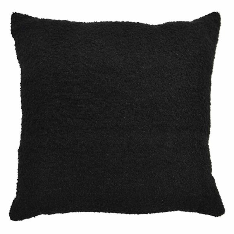 Crosby St. Black Soft Textured Boucle Throw Pillow, 18″