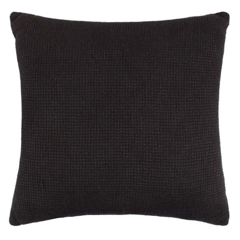 Crosby St. Black Woven Throw Pillow, 20″