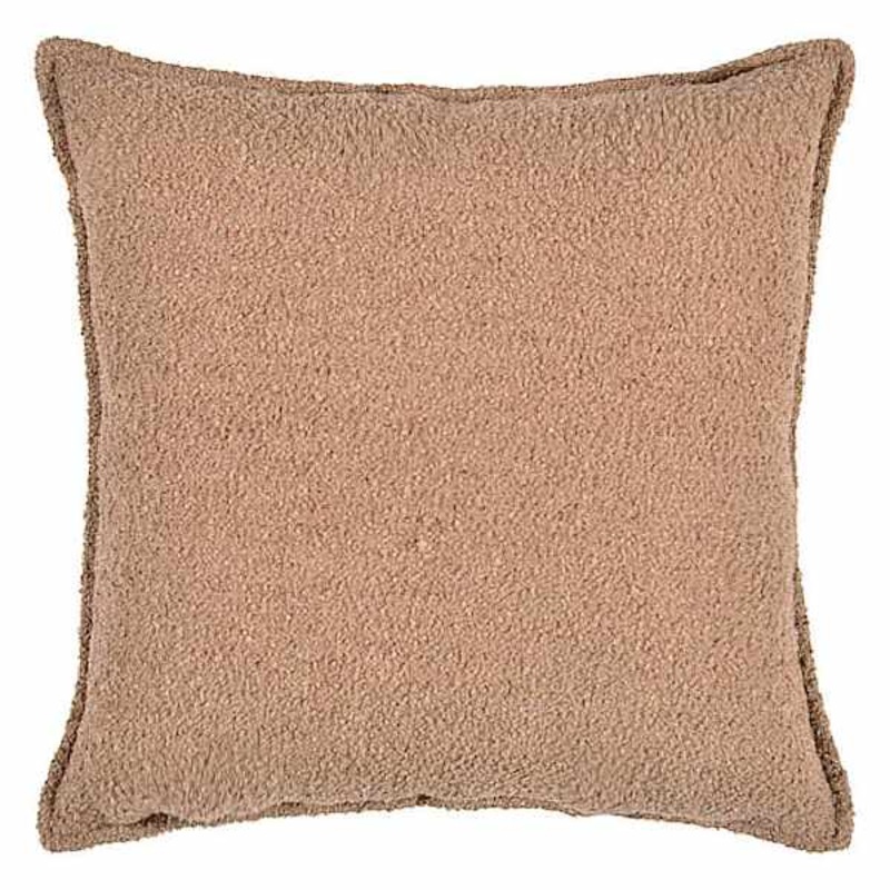Crosby St. Brown Soft Textured Boucle Throw Pillow, 18″