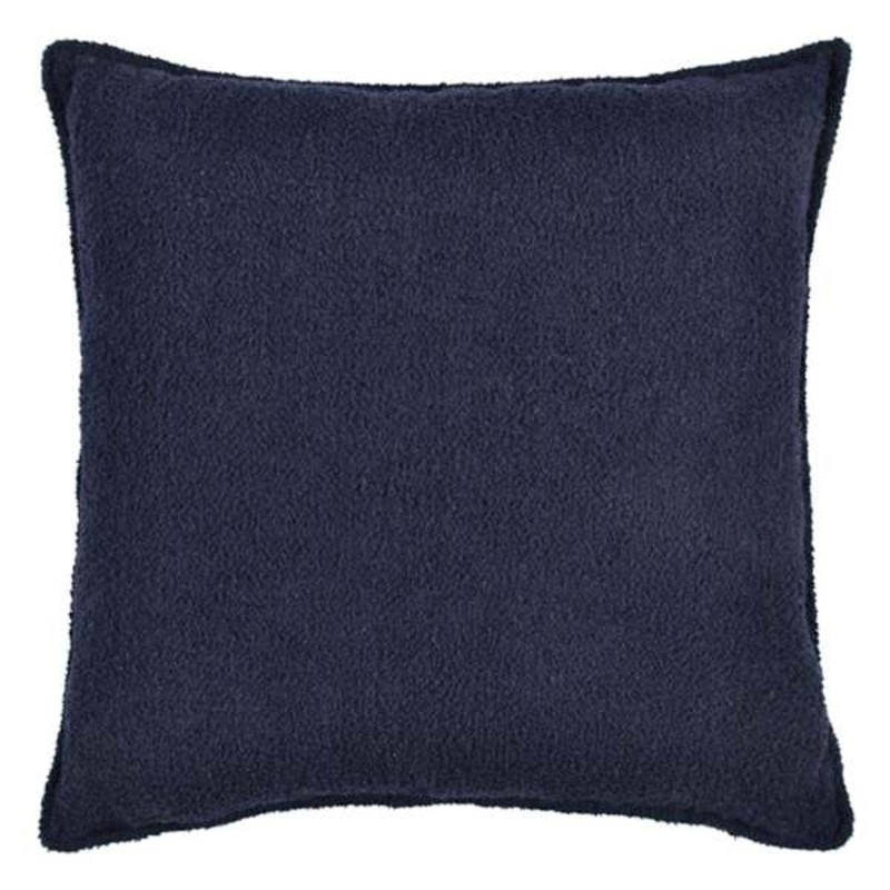 Crosby St. Navy Blue Soft Textured Boucle Throw Pillow, 24″