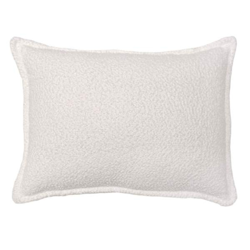 Crosby St. White Soft Textured Boucle Throw Pillow, 14×20