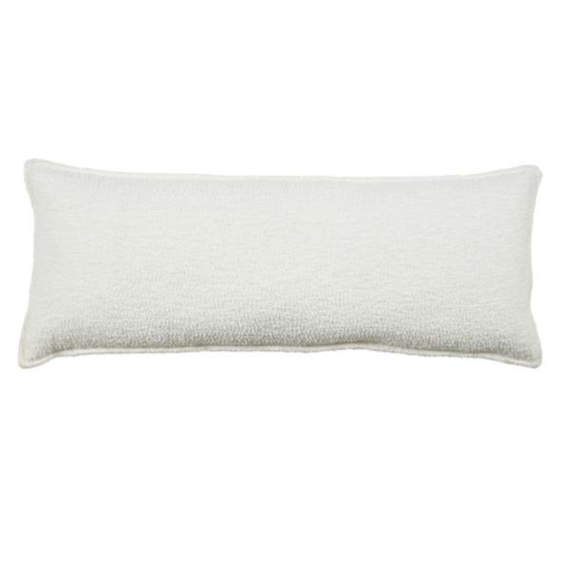 Crosby St. White Soft Textured Boucle Throw Pillow, 14×36