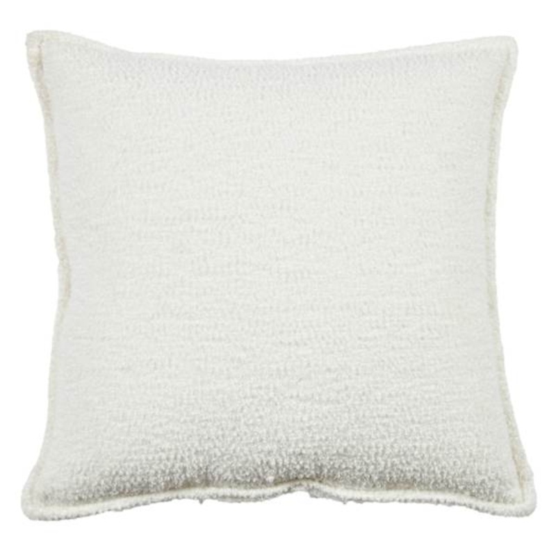Crosby St. White Soft Textured Boucle Throw Pillow, 24″