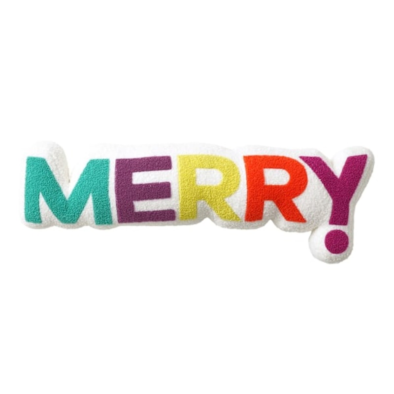 Merry Shaped Throw Pillow, 27×8.5