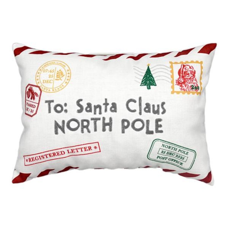 Santa Letter Throw Pillow, 14×20