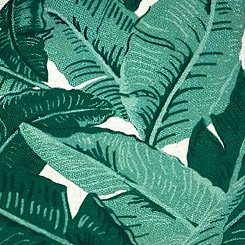 Banana Leaf Print Throw Pillow, 18″