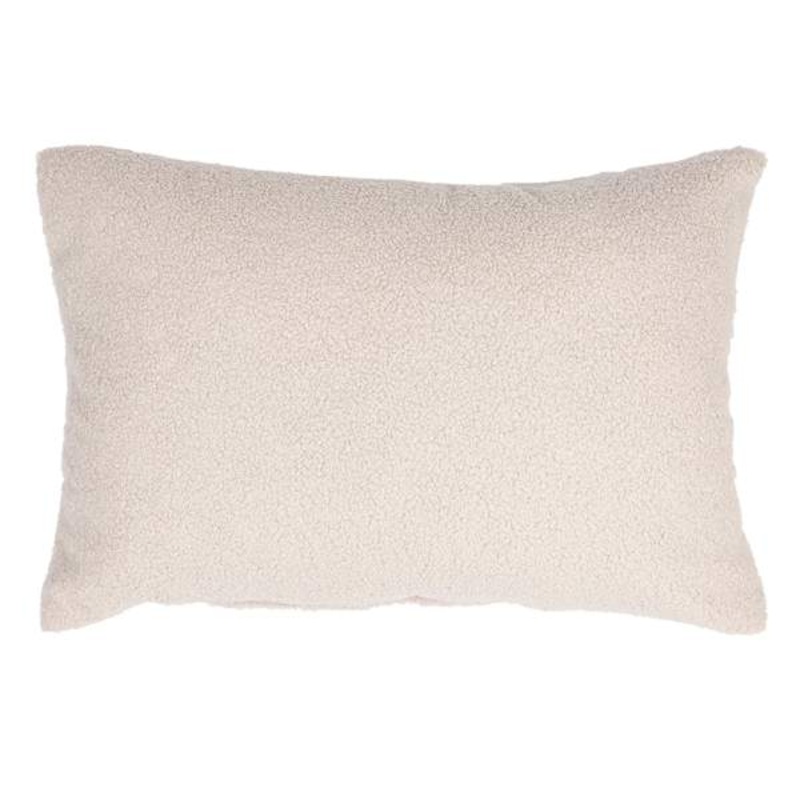 Brown Teddy Boucle Throw Pillow, 14×20