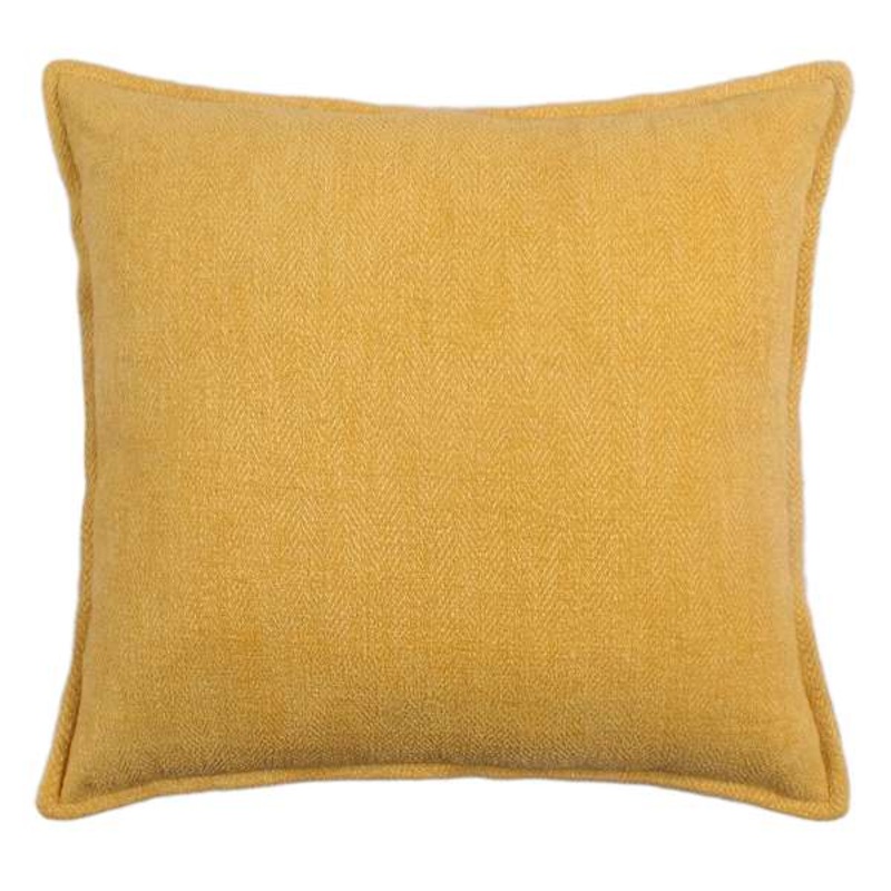 Dark Yellow Solid Euro Throw Pillow, 24″